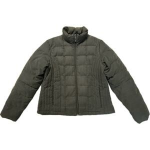 Cole B Sport Quilted Cozy Zippered Down & Feathers Filled Jacket Black Women L